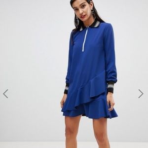 Sportmax Code Drop Waist Dress with Ribbed Cuffs